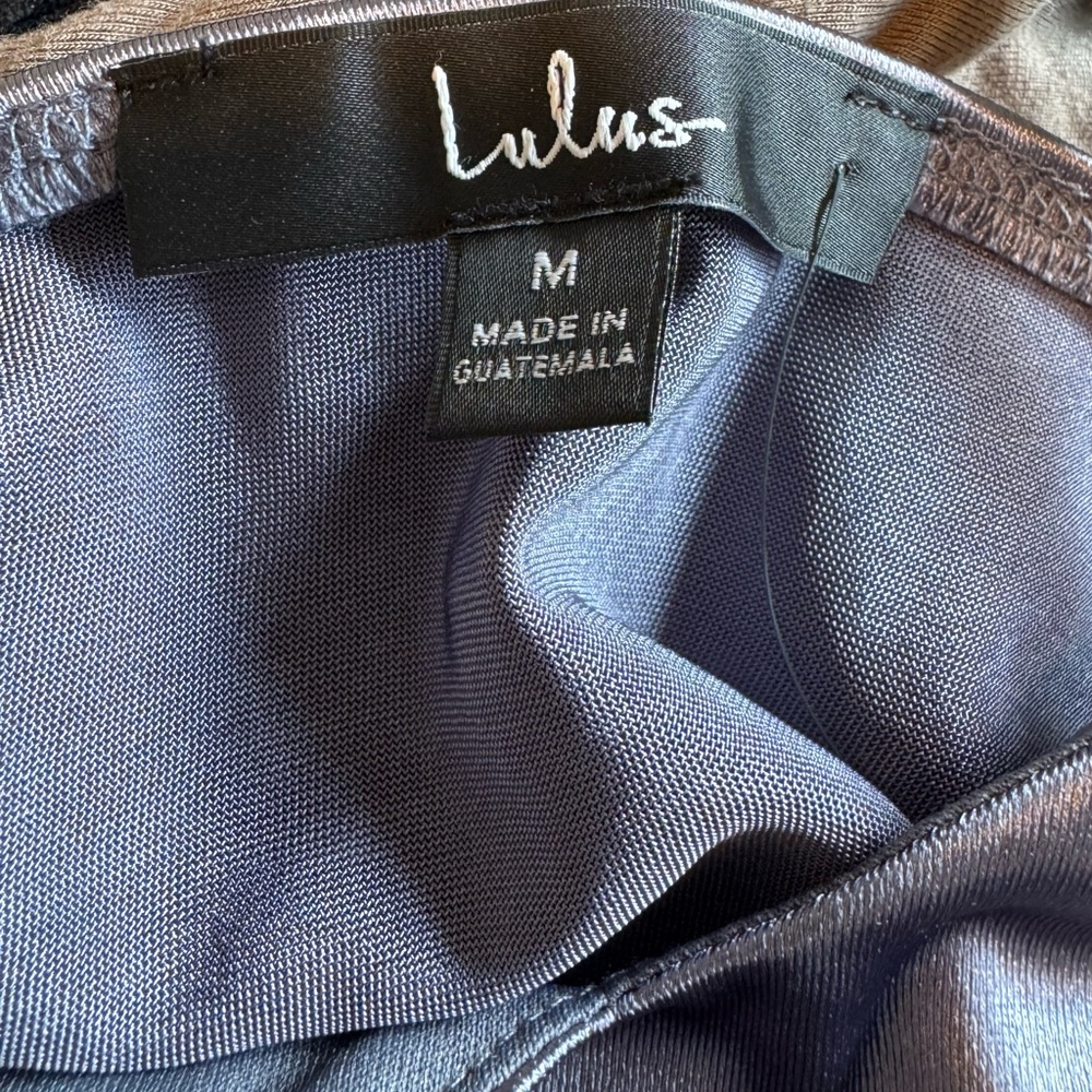Lulus Women’s Forever Your Girl Slate Blue Dress - Picture 4 of 6